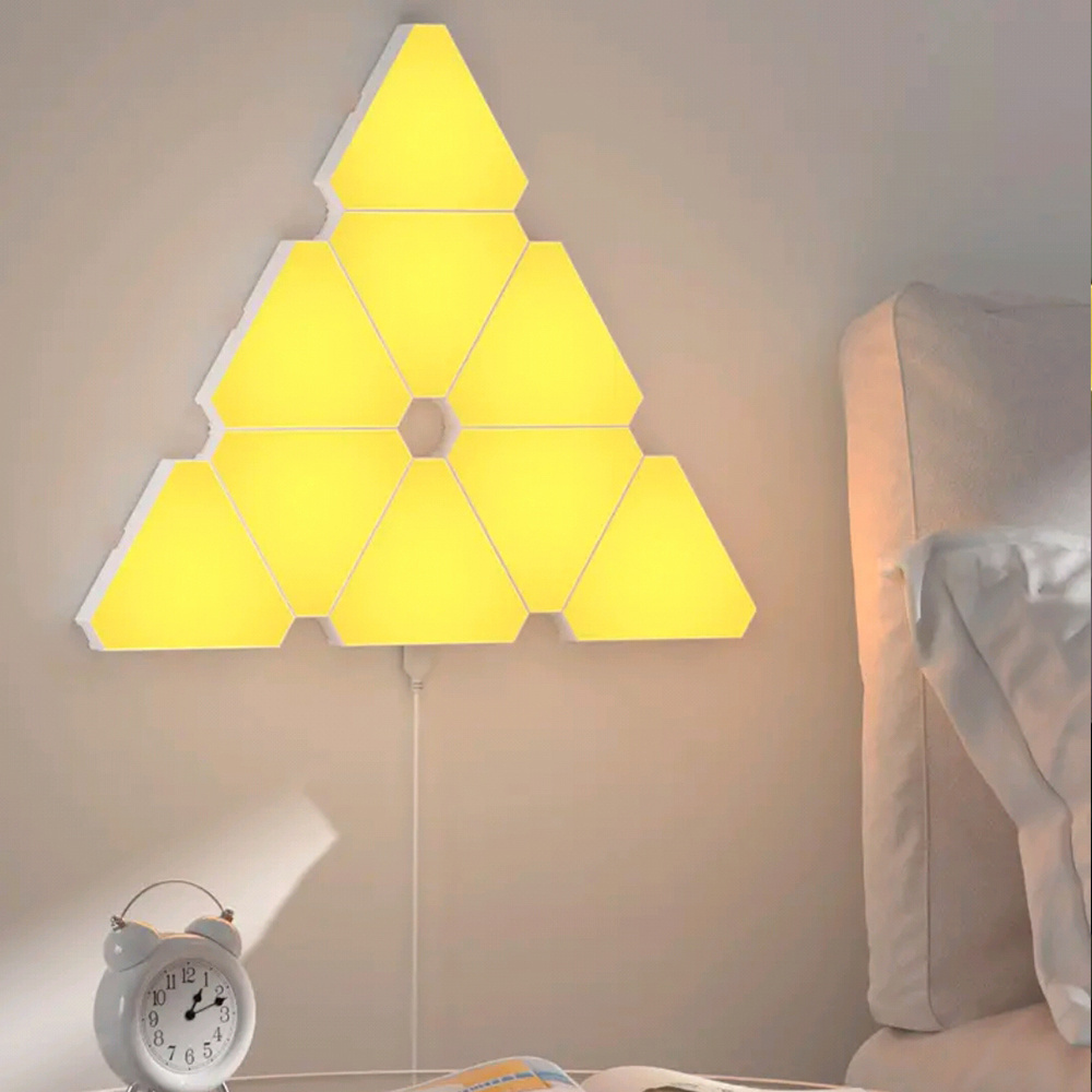 Led Quantum Night Light Free Assembly Gaming Decoration Rgb Triangle Lights Panels Smart