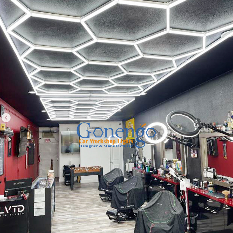 Popular In American Markets High Brightness Large Hexagon Lights For Garage Barber Shop