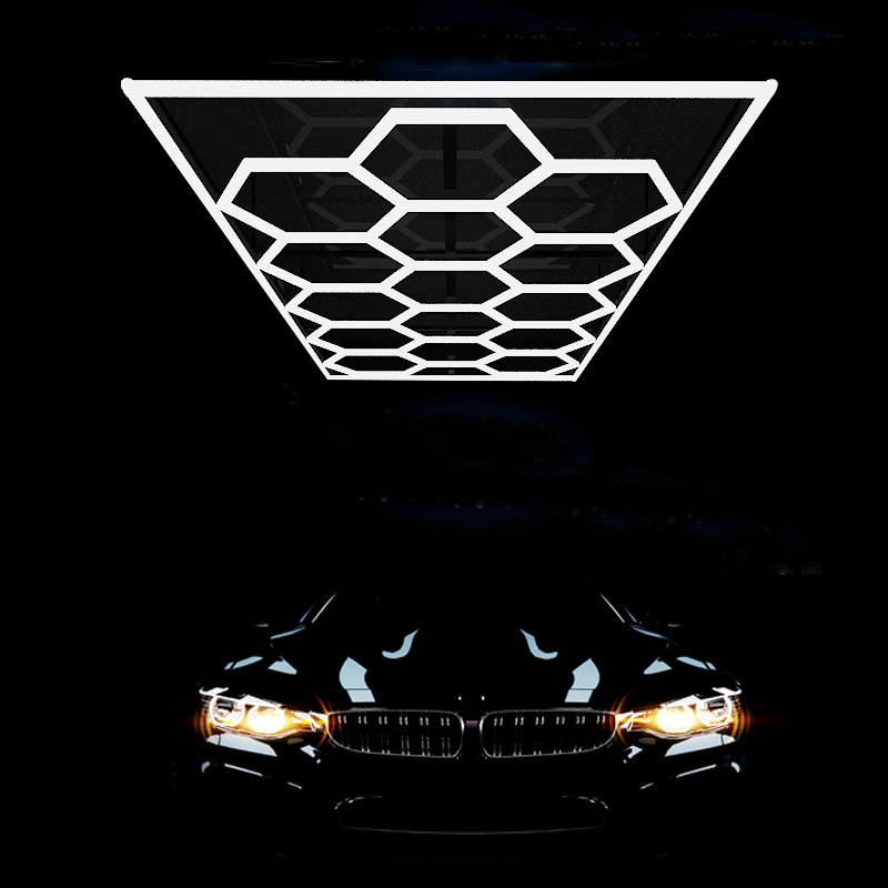 Gonengo Led Hexagonal Light Detailing Auto Car Body Repair LED Workshop Light Hexagonal Ceiling Light