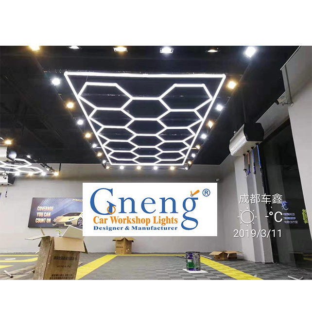 Gonengo DIY Workshop Car Detailing Lights Garage Lamp ZG1028  Hexagonal LED Light car showroom lamp