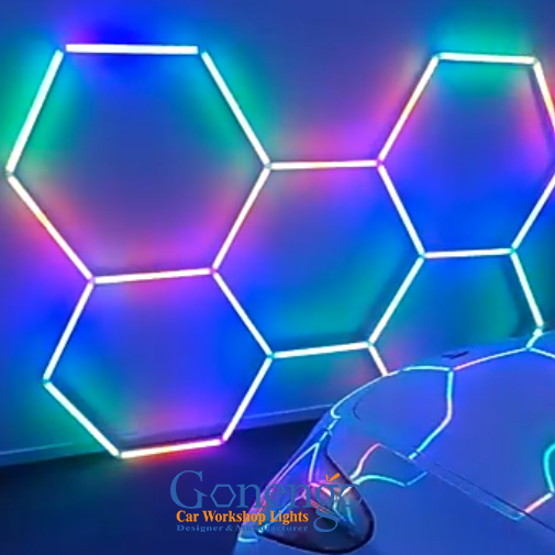 Multi Color Adjustable Hexagon Lighting Rgb Led Light With Remote Control