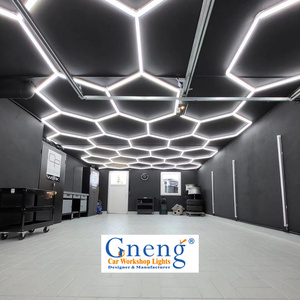 Garage Led Light Ceiling Hex Pattern Shop Light Honey Comb Light For Workshop