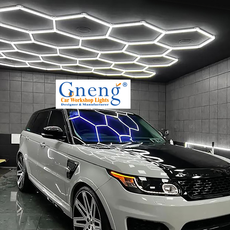 Garage Led Light Ceiling Hex Pattern Shop Light Honey Comb Light For Workshop