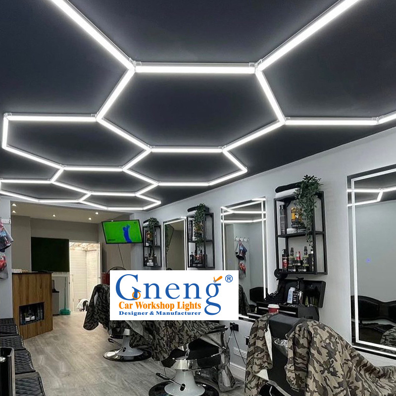 Anti-Glare Ceiling Light Hexagon Lighting Hive Design Honeycomb Lamp Barbershop Led Lights