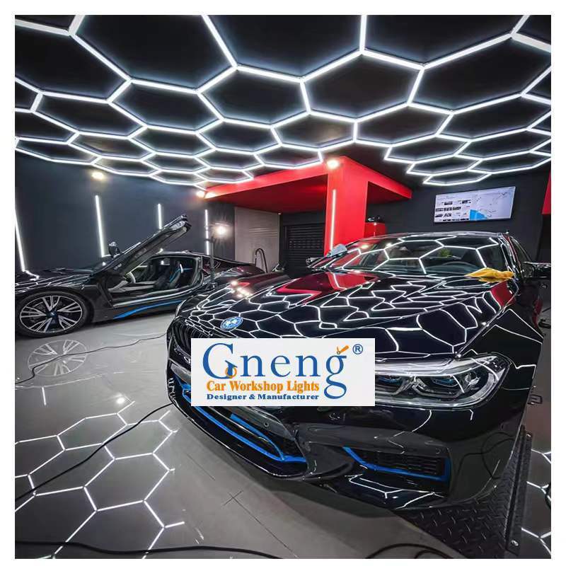 Car Wash Workshop Showroom Hexagon Detailing Auto Beauty Repair Garage Neon Light