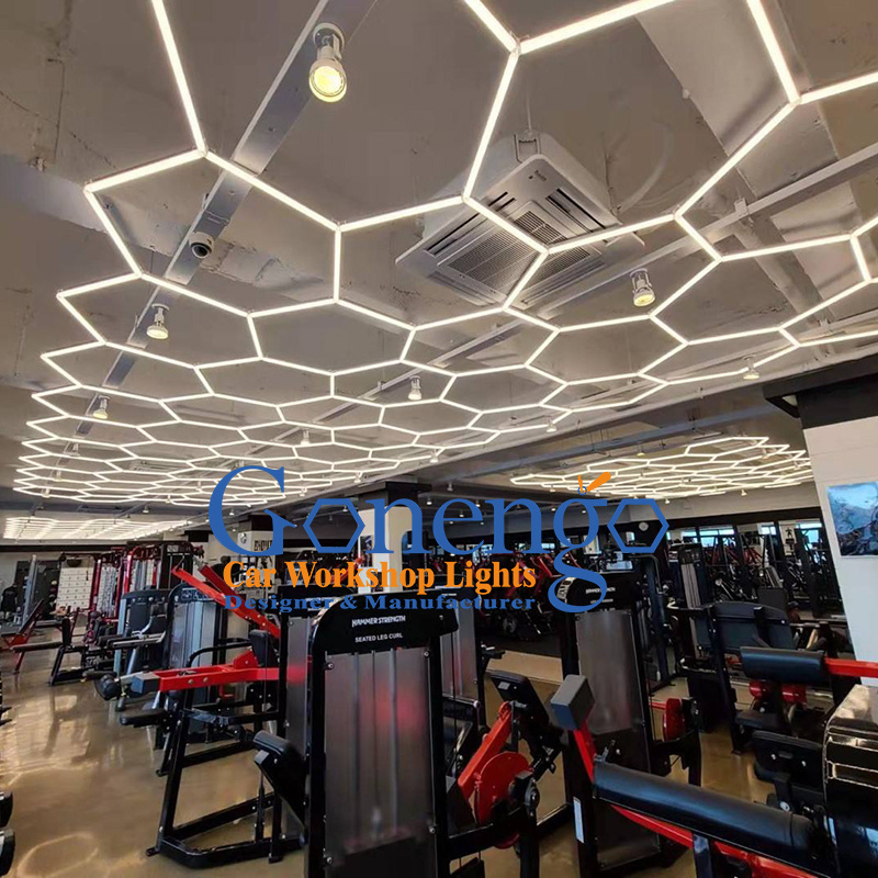 Custom Linear Lights Office Shop Supermarket Hexagonal Led Light Home Gym Light