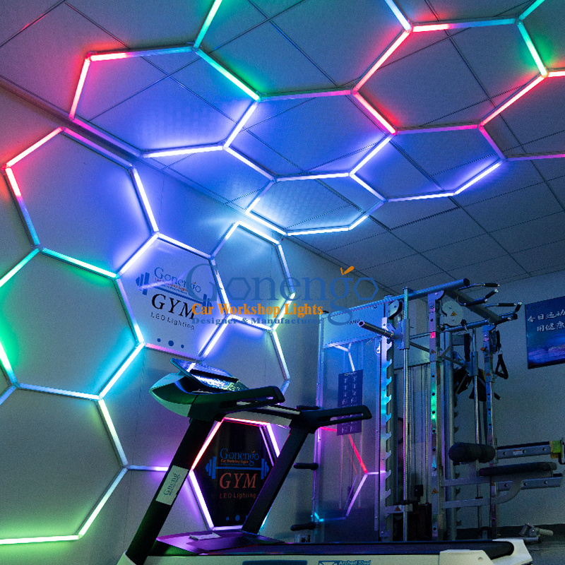 Manufactory One-Step Connection Hexagonal Led Light Rgb Honeycomb Shop Lights