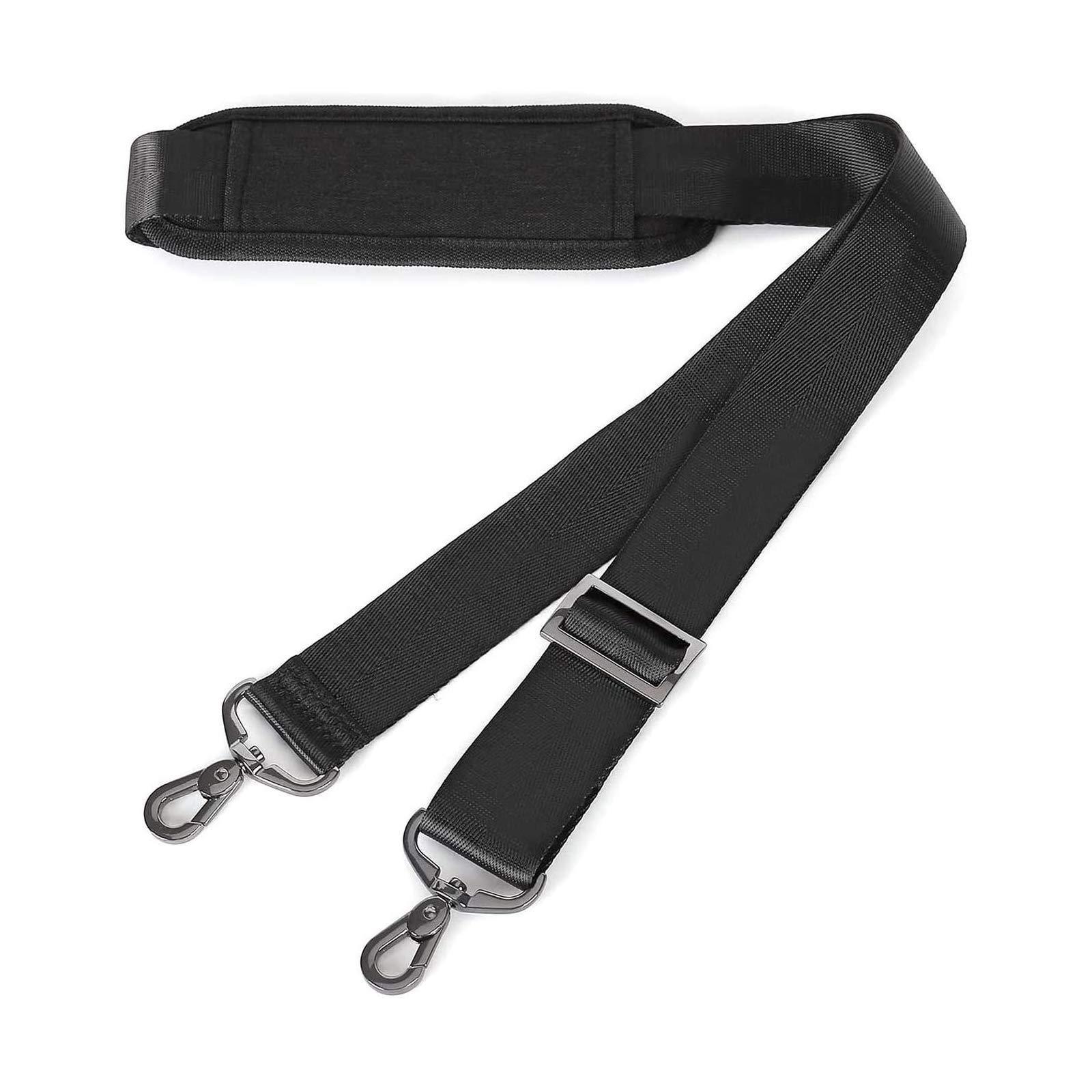 ZONESIN 56 inch Adjustable Thick Soft Universal Replacement Non-Slip Fit Padded Shoulder Strap with Metal Swivel Hooks