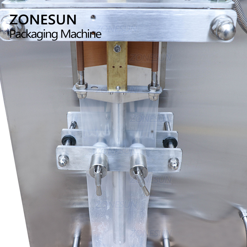 ZONESUN ZS-GJH1000 Automatic Liquid Plastic Bean Milk Sauce Bag Pure Water Sachet Milk Water Juice Filling Sealing Machine