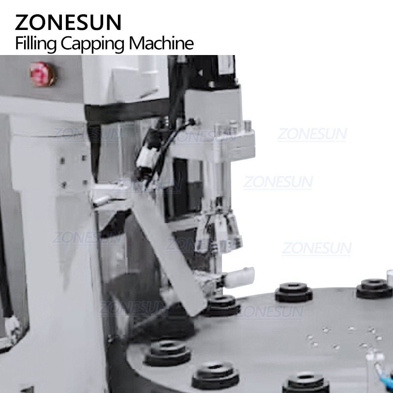 ZONESUN ZS-AFC23A Piston Pump Monoblock Rotary Automatic Cosmetic Lip Gloss Eyeliner Mascara Filling Capping Machine