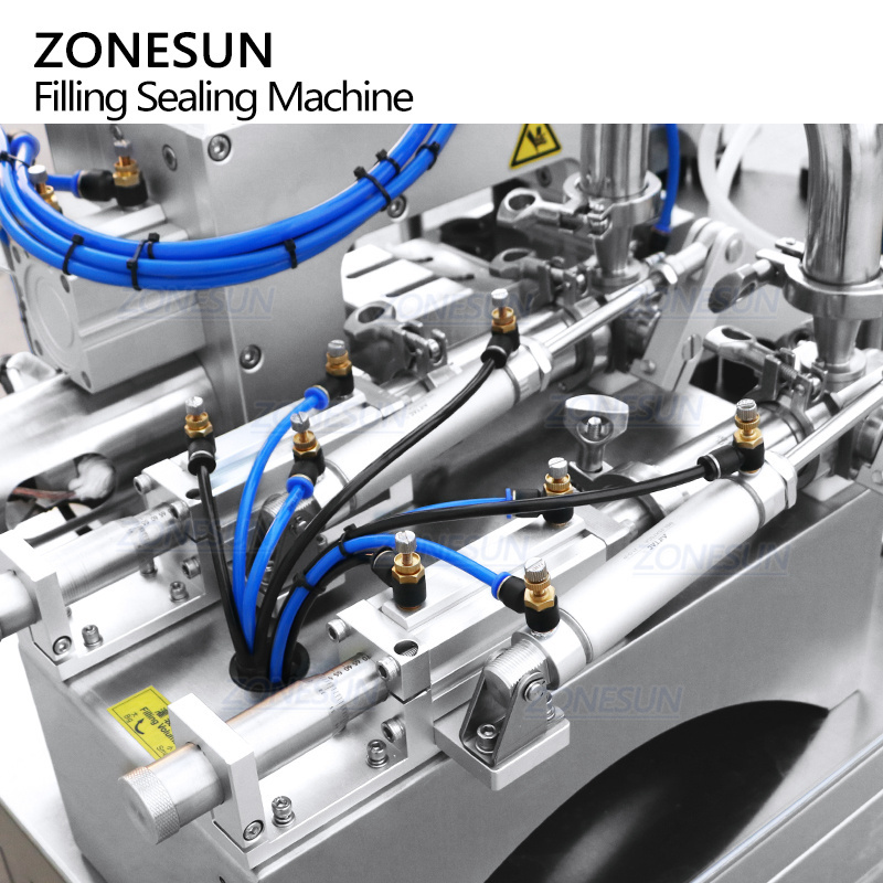 ZONESUN ZS-AFS05 Tabletop Ceramic Pump Rotary Automatic Ultrasonic Skincare Cosmetic Plastic Soft Tube Filling Sealing Machine