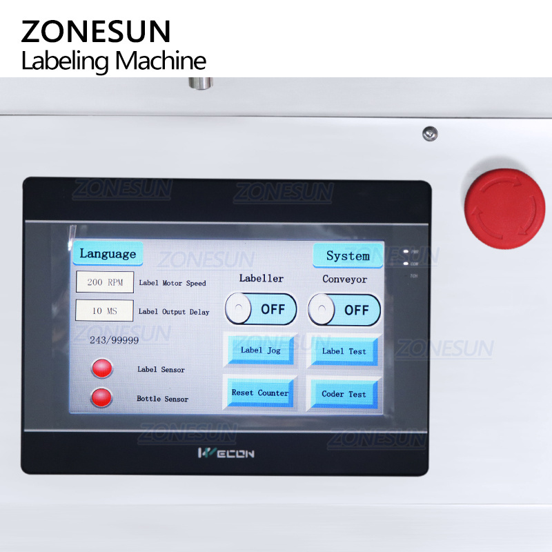 ZONESUN ZS-TB800 High Speed Automatic Sticker Small Cylinder Tube Round Vial Tabletop Horizontal Labeling Machine