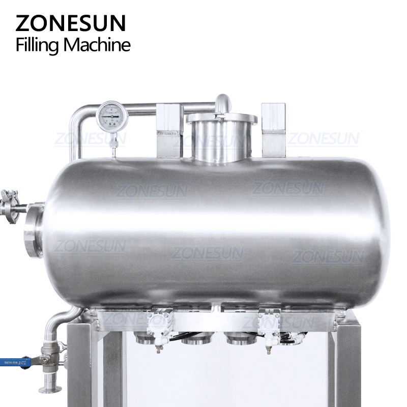 ZONESUN ZS-CF4A Semi Automatic 4 Heads Soda Sparkling Water CO2 Carbonated Drink Beverage Cans Liquid Filling Machine