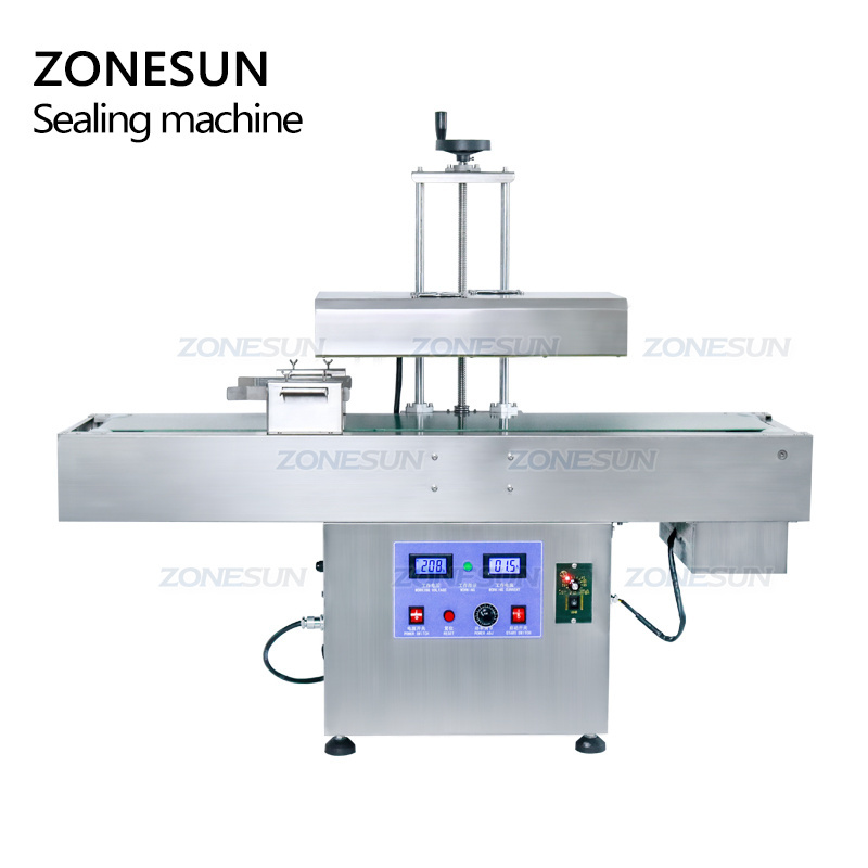 ZONESUN ZS-FK1800 Automatic Snacks Plastic Bottle Cap Aluminium Foil Electromagnetic Heat Continuous Induction Sealing Machine