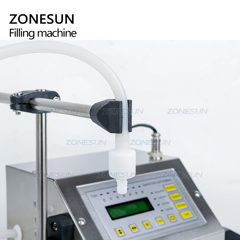 ZONESUN GFK-160A Semi Automatic Small Bottle Water Filler Edible Oil Juice Wine Soybean Milk Beverage Filling Machine