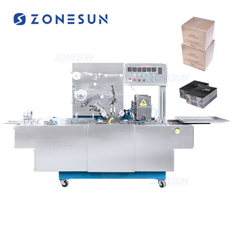 ZONESUN ZS-TD280 Three Dimensional Transparent OPP Film Note Paper Cellophane Soap Wrapping Packaging Sealing Machine