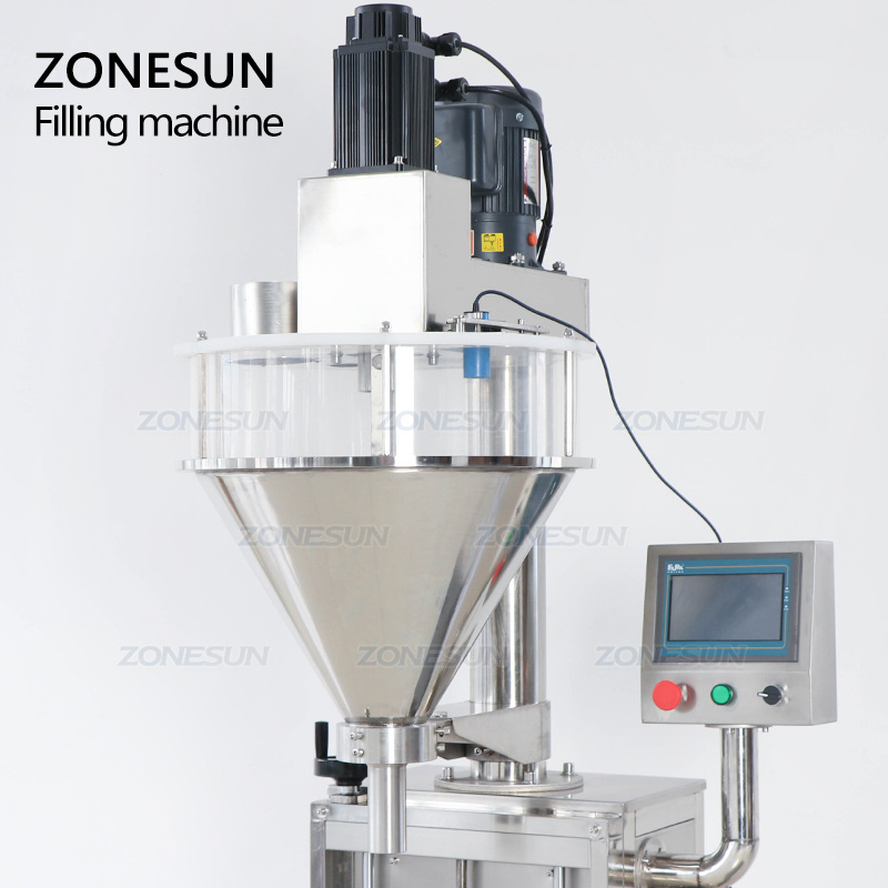 ZONESUN ZS-FM710 Semi Automatic Spice Protein Volumetric Bottle Auger Powder Weighing Quantitative Filling Machine