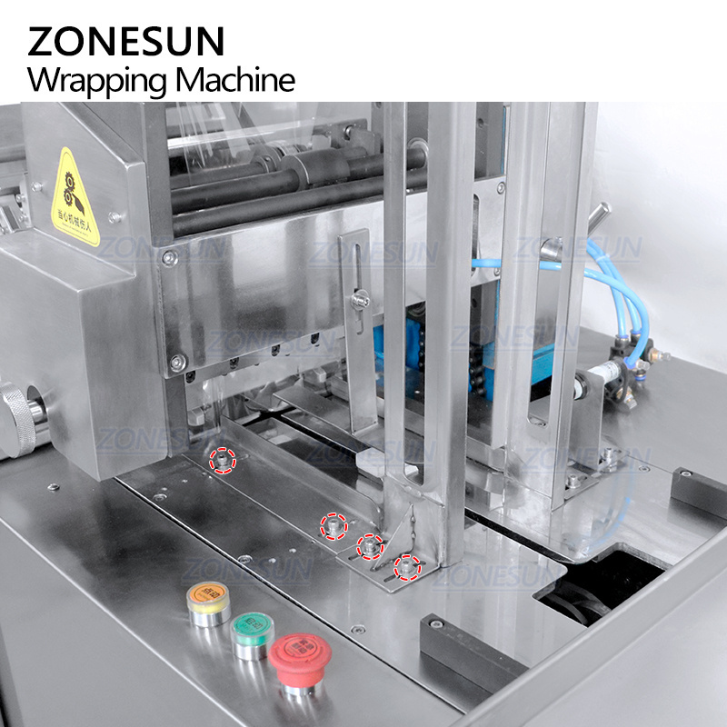 ZONESUN ZS-TD280 Three Dimensional Transparent OPP Film Note Paper Cellophane Soap Wrapping Packaging Sealing Machine