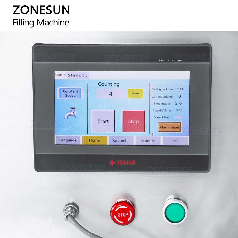 ZONESUN ZS-GTMP30L Desktop Magnetic Pump Semi Automatic Servo Motor Large Flow Sauce Honey Paste Filling Machine