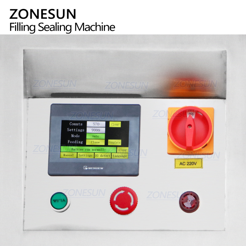 ZONESUN ZS-AFS05 Tabletop Ceramic Pump Rotary Automatic Ultrasonic Skincare Cosmetic Plastic Soft Tube Filling Sealing Machine