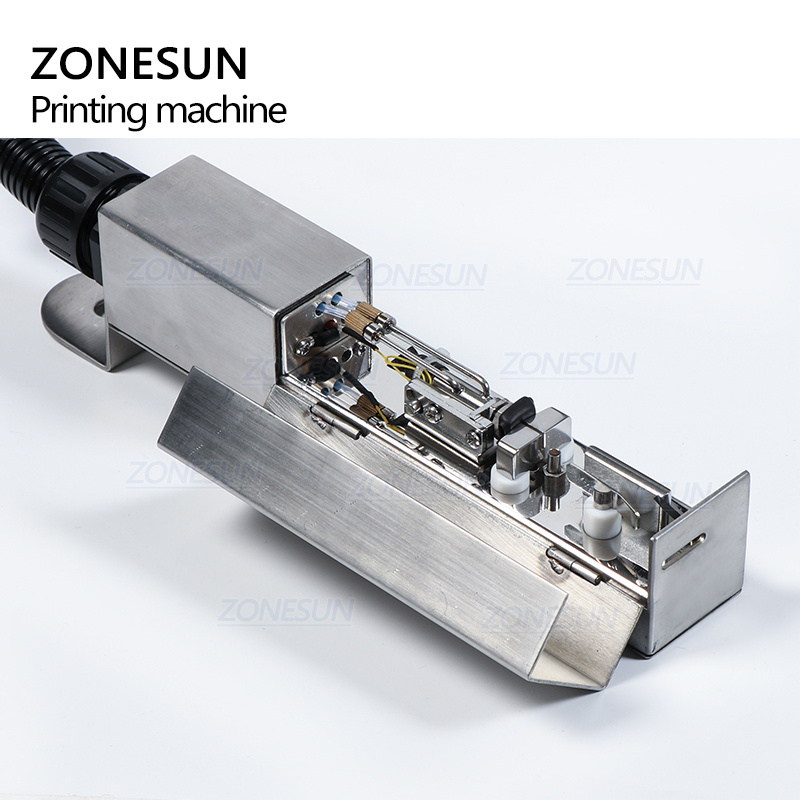 ZONESUN Glass Metal Steel Plastic PVC Carton Batch Number Logo Mark Can Date Coding Inkjet Printer Digital Code Printing Machine