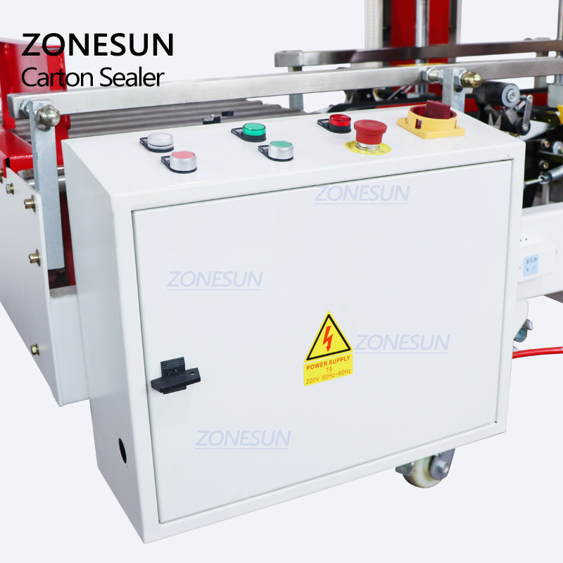 ZONESUN ZS-FK8001 Four Side Corner Edge Pneumatic Automatic Carton Box Sealing Machines