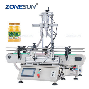 ZONESUN ZS-DTHSP2 Automatic Desktop Double Head Piston Pump Dishwashing Thick Liquid Soap Filling Machine