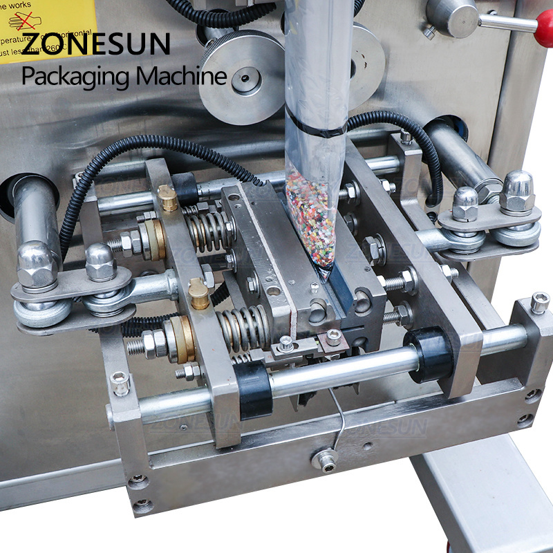 ZONESUN ZS-K100 Automatic Quantitative 4 Side Seal Pillow Tea Plastic Bag Packaging Machine Filling Sealing Machine Price