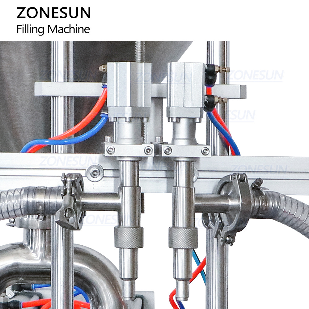 ZONESUN ZS-DTGT2 Double Head Automatic Jam Sauce Peanut Butter Bottle Beauty Cream Cosmetic Paste Filling Machine