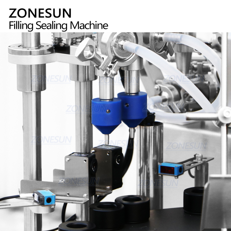 ZONESUN ZS-AFS05 Tabletop Ceramic Pump Rotary Automatic Ultrasonic Skincare Cosmetic Plastic Soft Tube Filling Sealing Machine