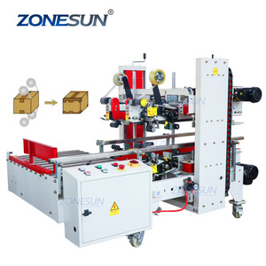 ZONESUN ZS-FK8001 Four Side Corner Edge Pneumatic Automatic Carton Box Sealing Machines