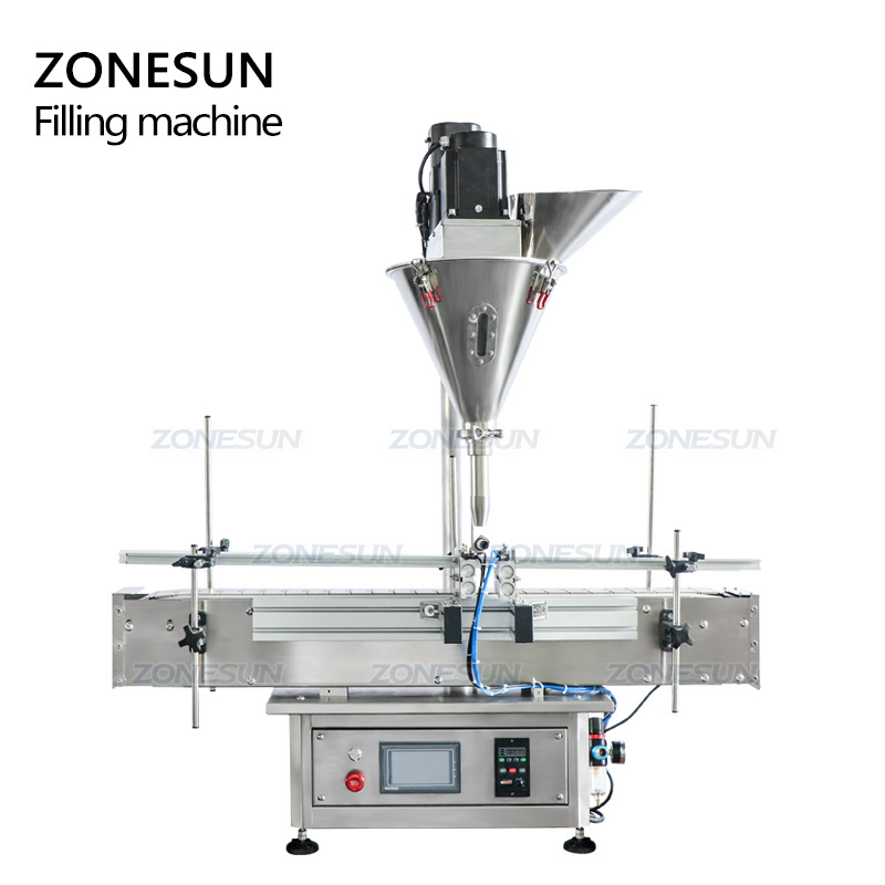 ZONESUN ZS-FM3A Cosmetic Fine Coffee Spice Bottle Auger Powder Filling Machine Automatic