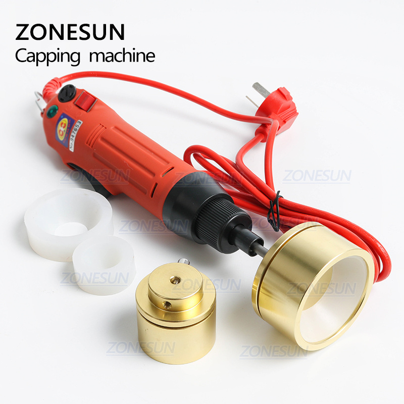 ZONESUN Hand Held Screw Capping Machine Manual Plastic Bottle Screw Capper Cap Sealing Machine