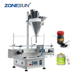 ZONESUN ZS-FM3A Cosmetic Fine Coffee Spice Bottle Auger Powder Filling Machine Automatic