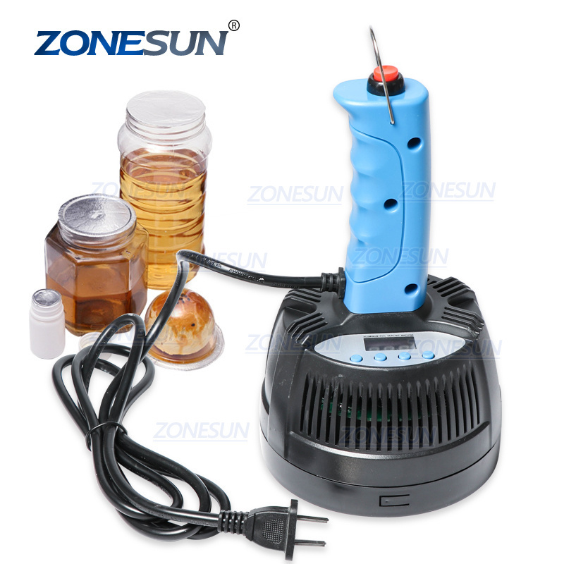 ZONESUN 900A Hand Held Electromagnetic Induction Sealer Honey Plastic Glass Bottle Cap Tin Aluminum Foil Sealing Machine