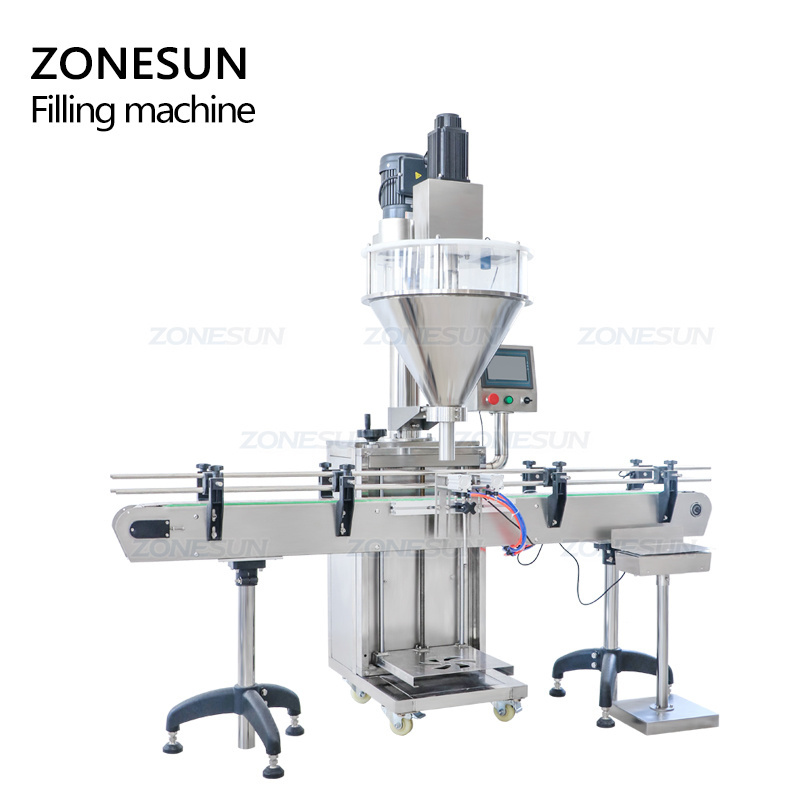 ZONESUN ZS-FM730A Automatic Pneumatic Protein Volumetric Auger Powder Bottle Filling Machine