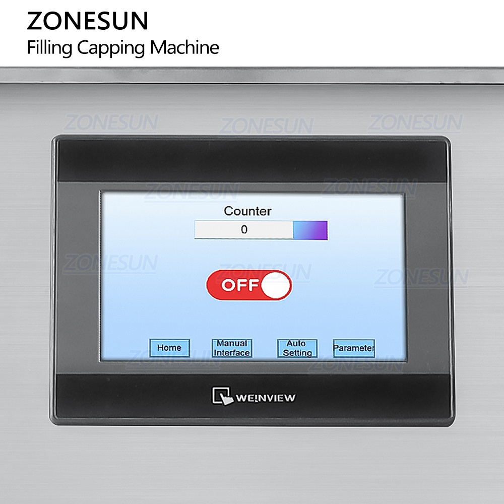 ZONESUN ZS-AFC7C Peristaltic Pump Cosmetic Liquid Monoblock  Rotary Essential Oil Perfume Vials Filling Capping Machine