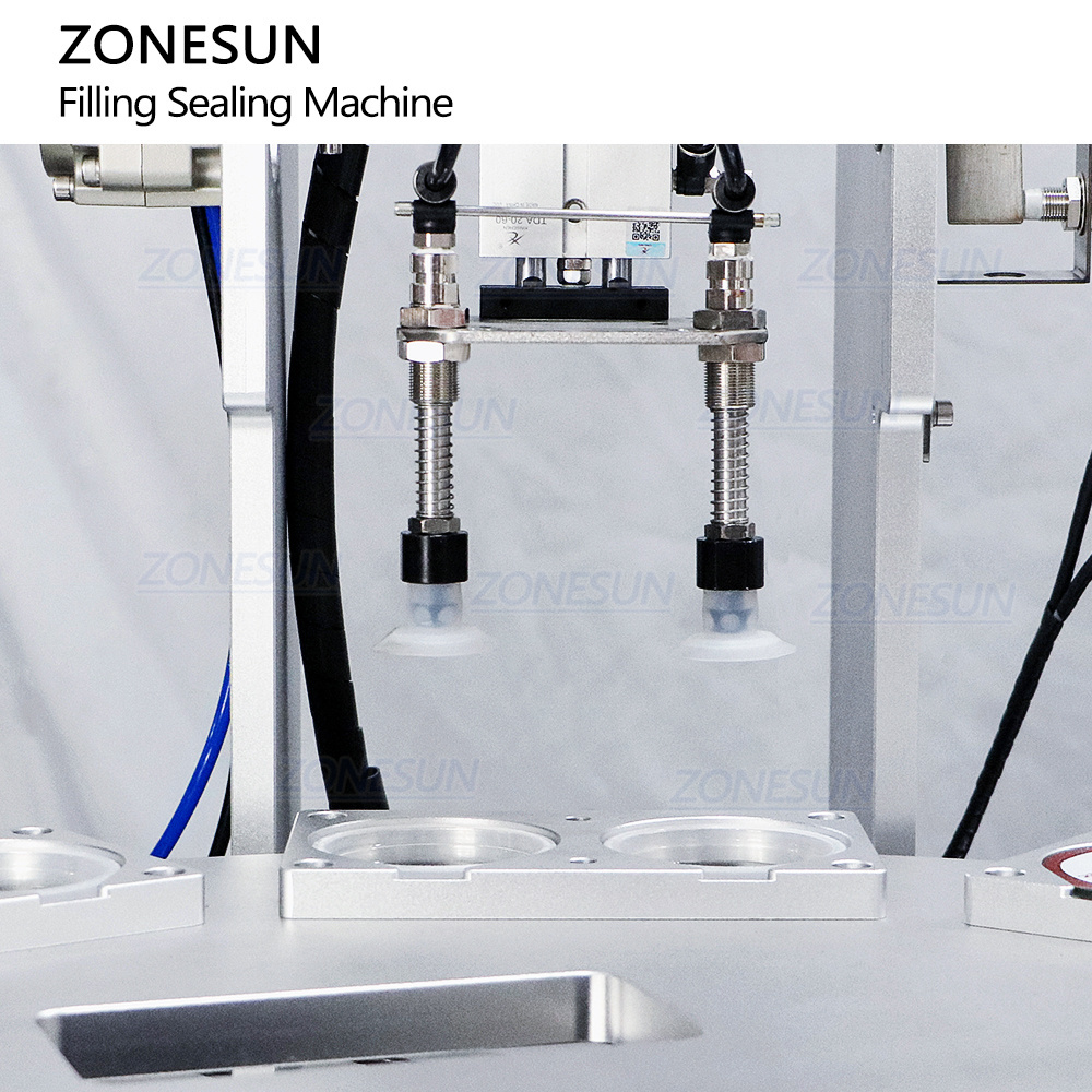 ZONESUN ZS-AFS02 Automatic Rotary Peanut Butter Yogurt Jelly Plastic Dipping Sauce Cup Filling Sealing Machine