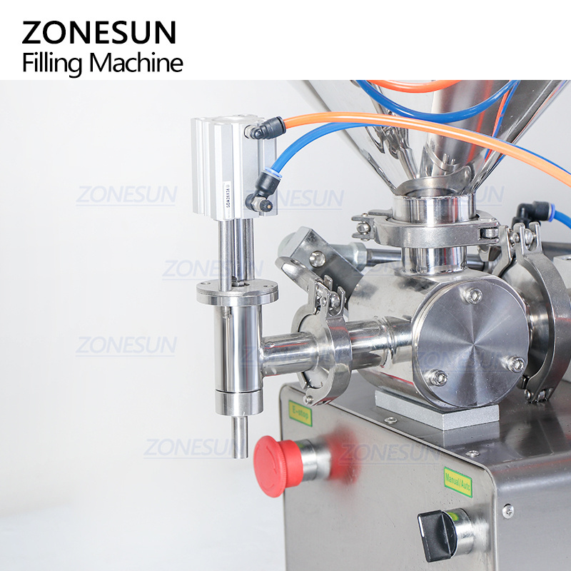 ZONESUN ZS-DTGT1P Automatic Horizontal Single Nozzle Lotion Tomato Sauce Peanut Butter Bottle Thick Cream Paste Filling Machine