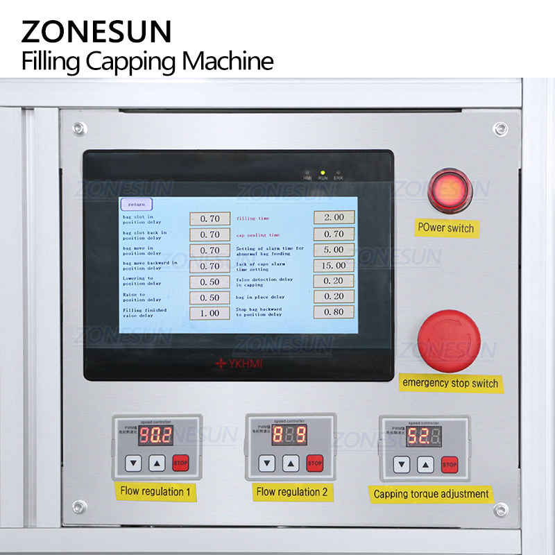 ZONESUN ZS-ASP2 Automatic Spout Pouch Yogurt Piston Pump Beverage Liquid Liquid Filling Capping Machine For Juice