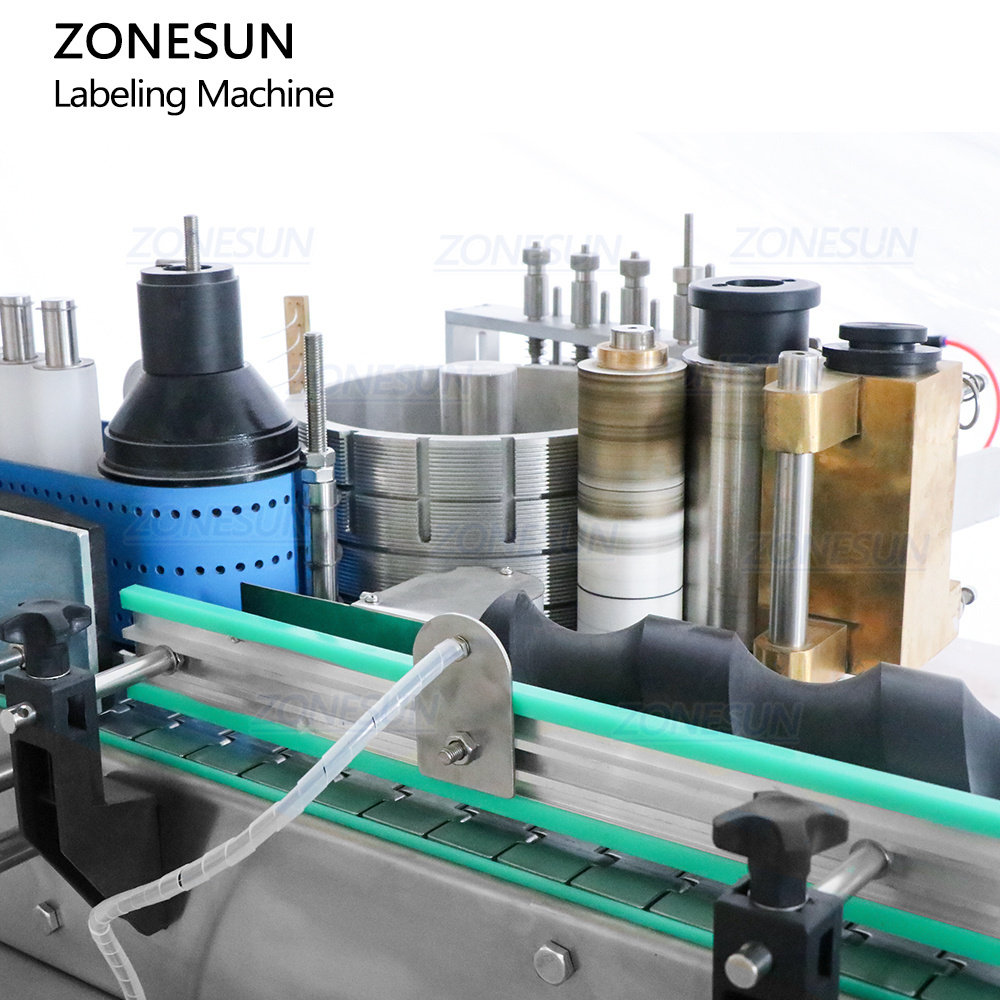 ZONESUN ZS-WGTB01 Automatic Tomato Sauce Glass Bottle Cans Wet Glue Paper Labeling Machine Linear Cold Paste Label Applicator