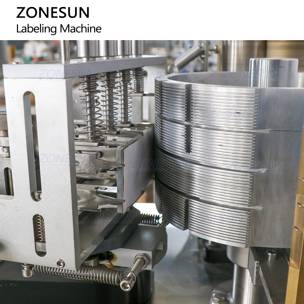 ZONESUN ZS-WGTB01 Automatic Tomato Sauce Glass Bottle Cans Wet Glue Paper Labeling Machine Linear Cold Paste Label Applicator