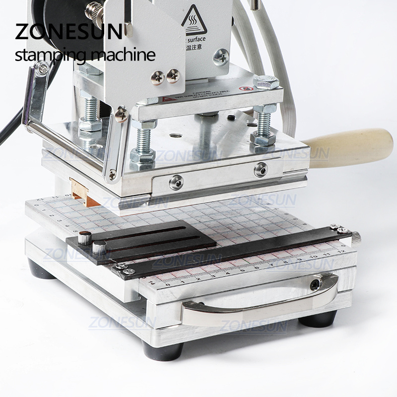 ZONESUN ZS110 Manual Workbench Digital Hot Foil Stamping Machine Leather Embossing Bronzing Tool Wood PVC Paper DIY Press