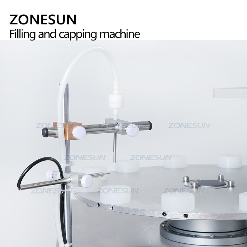 ZONESUN ZS-AFC1C Rotary Automatic Perfume Mini Tester Liquid Glass Small Bottle Vial Monoblock Filling Pressing Capping Machine