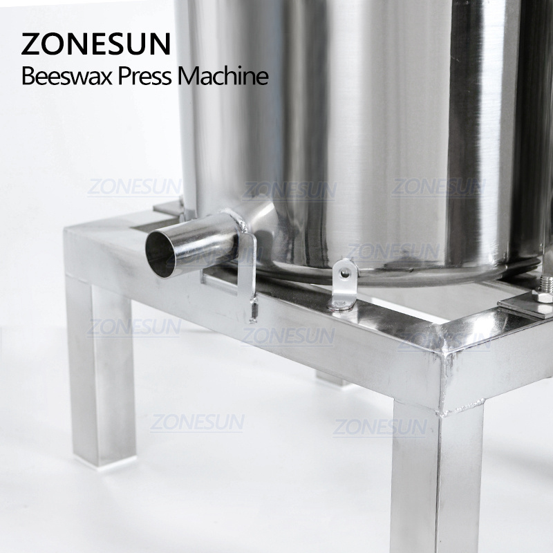 ZONESUN Stainless Steel Honey Pressing Household Solid Honey Presser Bee Wax Beekeeping Equipment Honey Press Machine