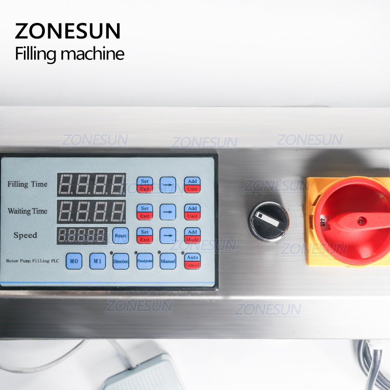 ZONESUN 50-5000ml Semi-automatic Rotor Lobe Pump Ketchup Filler Jam Jar Lotion Cream Chili Sauce Tomato Paste Filling Machine