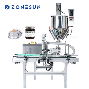 ZONESUN Automatic Rotor Pump Honey Chocolate Peanut Butter Filler Olive Oil Lotion Face Cream Jam Bottle Paste Filling Machine