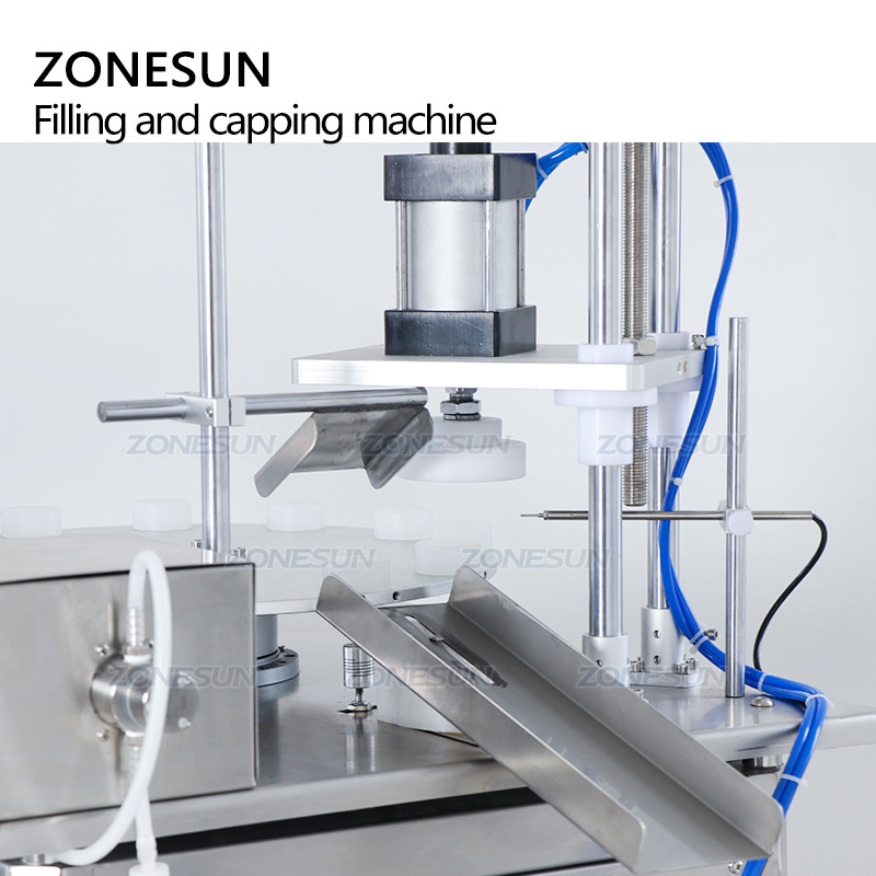 ZONESUN ZS-AFC1C Rotary Automatic Perfume Mini Tester Liquid Glass Small Bottle Vial Monoblock Filling Pressing Capping Machine