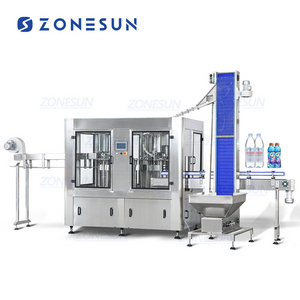 ZONESUN 3 in 1 Automatic Bottled Juice Rinsing Bottling Packaging Equipment Pure Mineral Water Bottle Filling Capping Machine