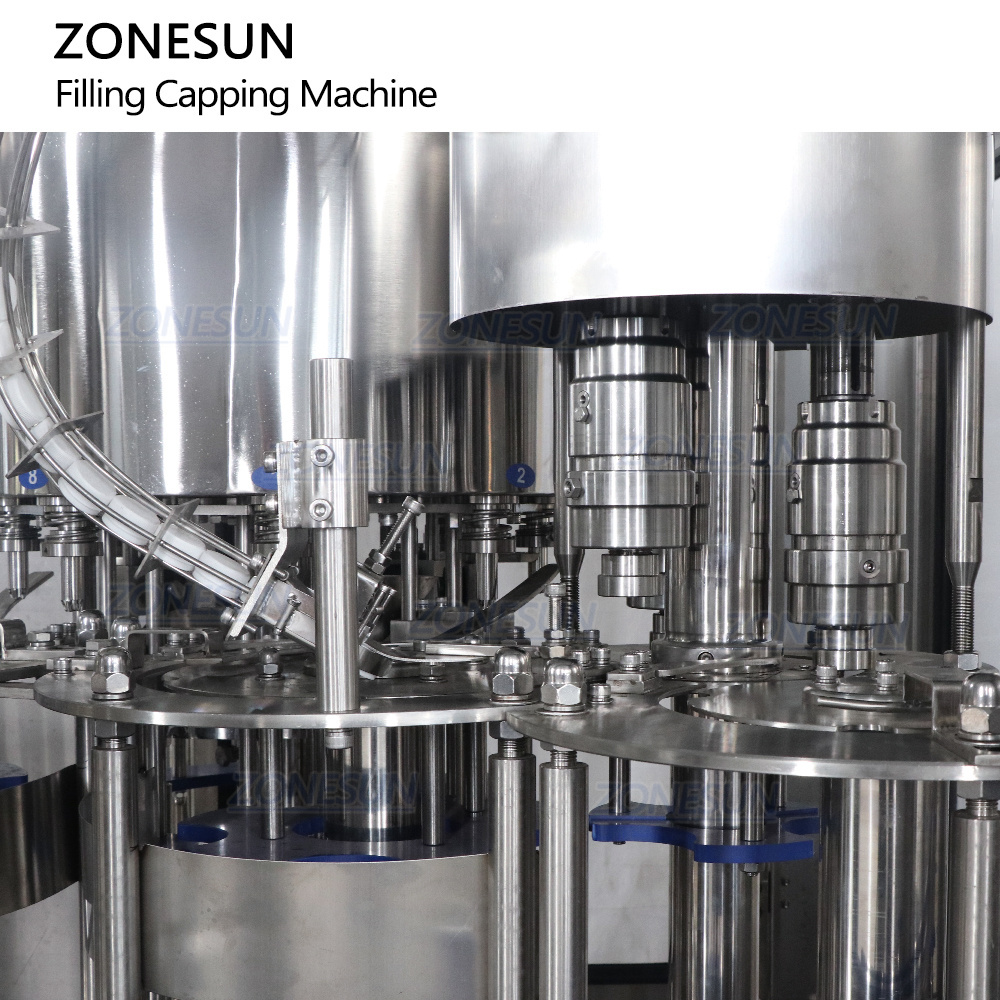 ZONESUN 3 in 1 Automatic Bottled Juice Rinsing Bottling Packaging Equipment Pure Mineral Water Bottle Filling Capping Machine